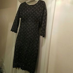 Black and Silver Dinner/Party Dress